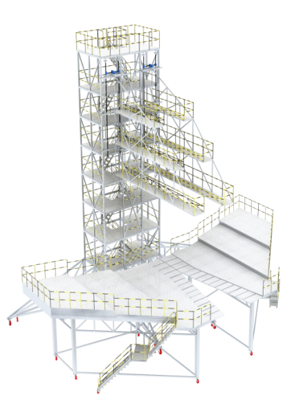 Ground Moving Overhanging Type Vertical Fin Dock