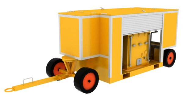 Engine cleaning vehicle