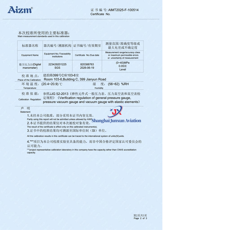 Calibration CertificateF50395_98F32001006000-2_AIMT2025-F-100514_02